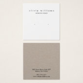 Eenvoudige vierkant-witte kaart voor het verkrijge (Voorkant /achterkant)