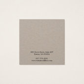 Eenvoudige vierkant-witte kaart voor het verkrijge (Achterkant)