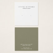 Eenvoudige vierkante Kaart voor het oormerken van  (Voorkant /achterkant)