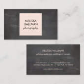 Eenvoudige vierkante Logo op schoolbord voor fotog Visitekaartje (Voorkant / Achterkant)