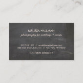 Eenvoudige vierkante Logo op schoolbord voor fotog Visitekaartje (Achterkant)