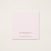 Eenvoudige vierkante roze roze kaart met weergavek (Achterkant)