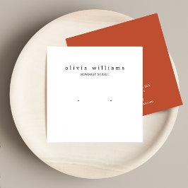 Eenvoudige vierkante stud oorbellen displaykaart visitekaartjes