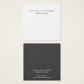 Eenvoudige vierkante witte ring sieraden display K Vierkante Visitekaartjes (Voorkant /achterkant)