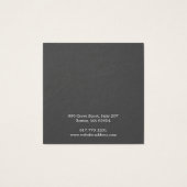 Eenvoudige vierkante witte ring sieraden display K Vierkante Visitekaartjes (Achterkant)