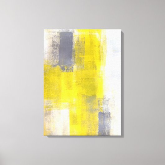 'Eenvoudige vierkantjes' Grijze Abstracte kunst Canvas Afdruk (Voorkant)