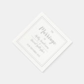 Eenvoudige vierkantsgrijs- en witfeestdag servet (Hoek)