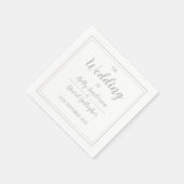 Eenvoudige vierkantsgrijs- en witfeestdag servet (Hoek)