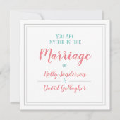 Eenvoudige vierkantspaalkleurendag kaart (Voorkant)