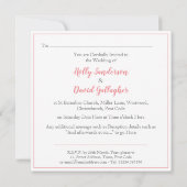 Eenvoudige vierkantspaalkleurendag kaart (Achterkant)