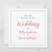 Eenvoudige vierkantspaalkleurendag kaart (Voorkant)