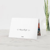 Eenvoudige vijf foto kerst gevouwen foto kaart (Achterkant)