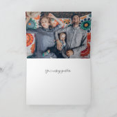 Eenvoudige vijf foto kerst gevouwen foto kaart (Binnen)