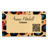 Eenvoudige vingerafdruk legant moderne QR-code Magnetisch Visitekaartje (Voorkant)