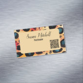 Eenvoudige vingerafdruk legant moderne QR-code Magnetisch Visitekaartje (Voorbeeld)