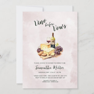 Eenvoudige Vino voor Vows Red Wine Vrijgezellenfee Kaart