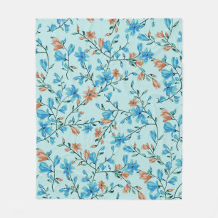 Eenvoudige Vintage: bloemenweefselpatroon Fleece Deken