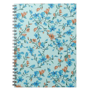 Eenvoudige Vintage: bloemenweefselpatroon Notitieboek