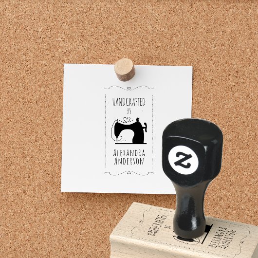 Eenvoudige Vintage naaimachine handcraft door Rubberstempel
