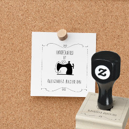 Eenvoudige Vintage naaimachine handwerk Rubberstempel