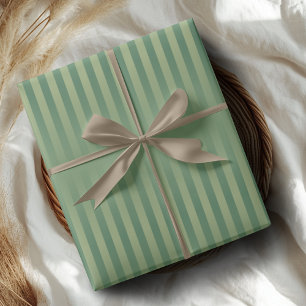 Eenvoudige Vintage Olijf Salie Groen Verlopende St Cadeaupapier