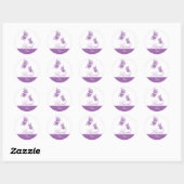 Eenvoudige Violet vlinder dank u Ronde Sticker (Vel)