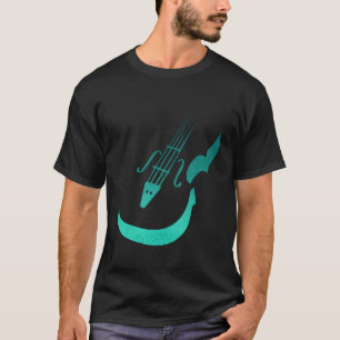 Eenvoudige violiste figuur lijn viool t-shirt