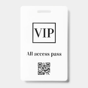 eenvoudige vip all access pas concert naam gelegen badge