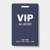 Eenvoudige VIP All Access Pass evenement ID Badge (Voorzijde)
