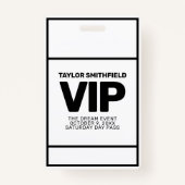 EENVOUDIGE VIP-lanyard badge voor BEDRIJFSMODERN (Voorkant)