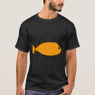 Eenvoudige vis tekening t-shirt