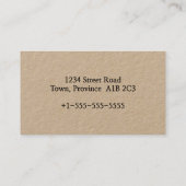 Eenvoudige visitekaartje voor leader-profiel (Achterkant)