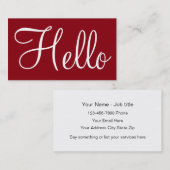 Eenvoudige Visitekaartjes (Voorkant / Achterkant)