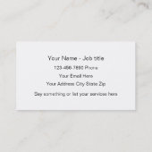 Eenvoudige Visitekaartjes (Achterkant)