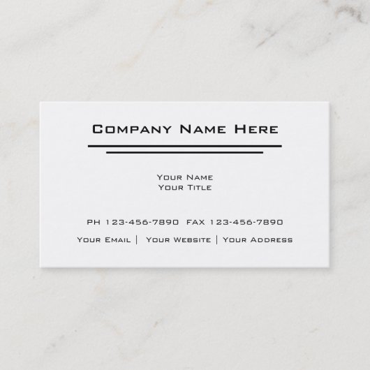 Eenvoudige Visitekaartjes (Voorkant)