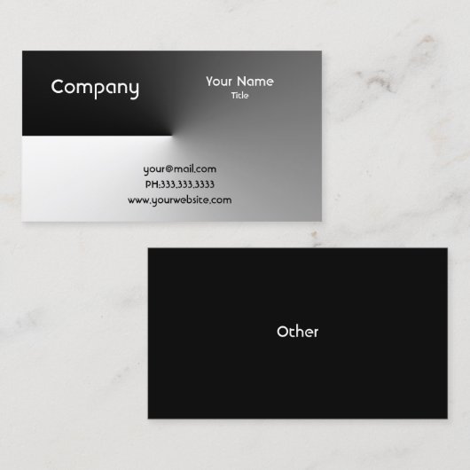 Eenvoudige Visitekaartjes (Voorkant / Achterkant)