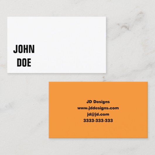 Eenvoudige visitekaartjes (Voorkant / Achterkant)