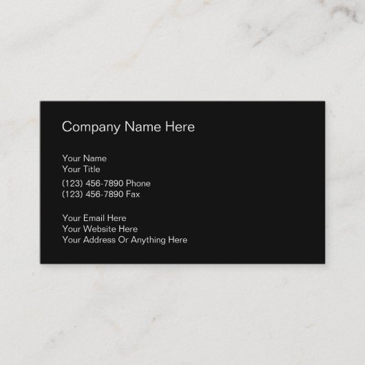 Eenvoudige Visitekaartjes, dubbelzijdig Visitekaartje (Voorkant)