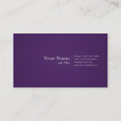 Eenvoudige Visitekaartjes in het Paars (Achterkant)