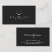 Eenvoudige Visitekaartjes van advocaten (Voorkant / Achterkant)