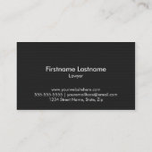 Eenvoudige Visitekaartjes van advocaten (Achterkant)