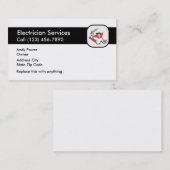 Eenvoudige Visitekaartjes van de Dienst van de ele (Voorkant / Achterkant)