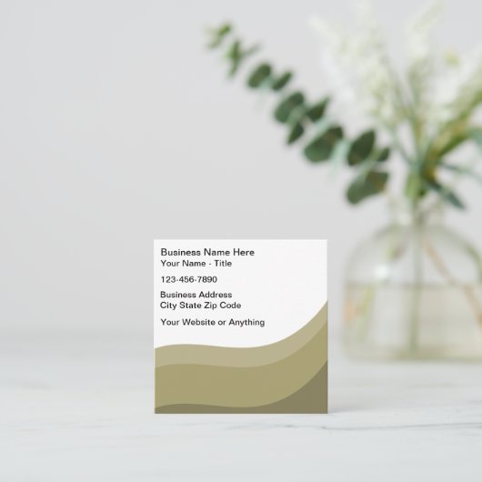 Eenvoudige Visitekaartjes van Earthtone (Staand voorkant)