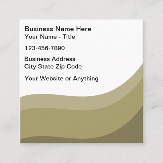 Eenvoudige Visitekaartjes van Earthtone (Voorkant)