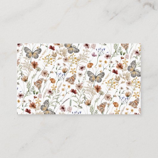 Eenvoudige Visitekaartjes van Floral (Achterkant)