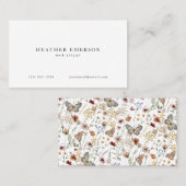 Eenvoudige Visitekaartjes van Floral (Voorkant / Achterkant)