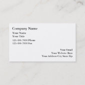 Eenvoudige Visitekaartjes van het thema "Cow" (Achterkant)