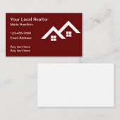 Eenvoudige Visitekaartjes van het type Realtor (Voorkant / Achterkant)