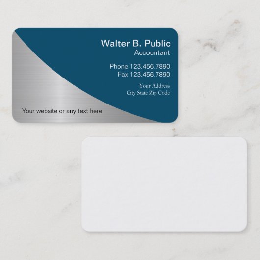 Eenvoudige Visitekaartjes van moderne accountants (Voorkant / Achterkant)