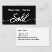 Eenvoudige Visitekaartjes verkocht thema voor Real (Voorkant / Achterkant)